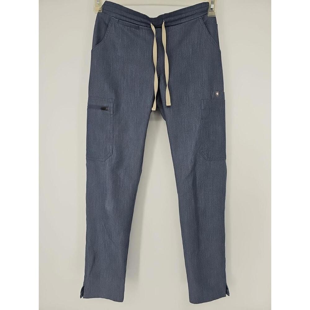 Figs Yola Scrubs Pants XXS Heather Denim‎ Technical Collection TW200R